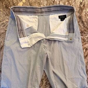 Walter Hagen Blue and White Checkered Men's Flat Front Shorts